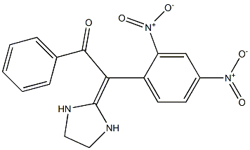 2-[(2,4-ジニトロフェニル)(ベンゾイル)メチレン]イミダゾリジン 化学構造式