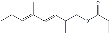 プロピオン酸2,5-ジメチル-3,5-オクタジエニル 化学構造式