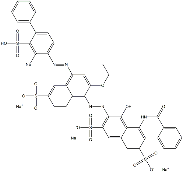 8'-Benzoylamino-2-ethoxy-1'-hydroxy-4-[(3-sodiosulfo-1,1'-biphenyl-4-yl)azo][1,2'-azobisnaphthalene]-3',6,6'-trisulfonic acid trisodium salt