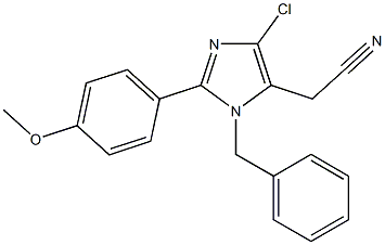 1-Benzyl-2-(4-methoxyphenyl)-4-chloro-1H-imidazole-5-acetonitrile Structure