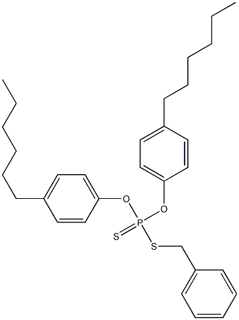 Dithiophosphoric acid O,O-bis(4-hexylphenyl)S-benzyl ester Structure