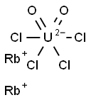 テトラクロロジオキソウラン(VI)酸ルビジウム 化学構造式