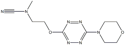 6-[2-(Methylcyanoamino)ethoxy]-3-morpholino-1,2,4,5-tetrazine Structure