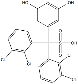 Bis(2,3-dichlorophenyl)(3,5-dihydroxyphenyl)methanesulfonic acid,,结构式