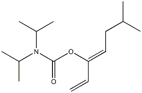 N,N-Diisopropylcarbamic acid (3Z)-6-methyl-1,3-heptadien-3-yl ester Structure