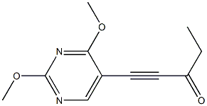 5-(3-オキソ-1-ペンチニル)-2,4-ジメトキシピリミジン 化学構造式