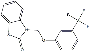 3-[(3-Trifluoromethylphenoxy)methyl]benzothiazol-2(3H)-one,,结构式