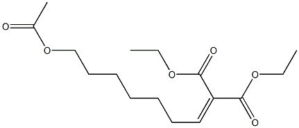 (7-Acetyloxyheptylidene)malonic acid diethyl ester 结构式