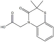 2,2-Dimethyl-2,3-dihydro-3-oxo-4H-1,4-benzothiazine-4-acetic acid 结构式