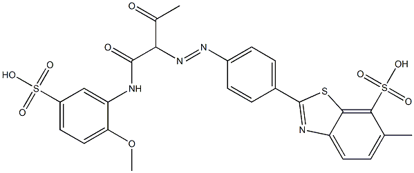  2-[4-[[1-[[(2-Methoxy-5-sulfophenyl)amino]carbonyl]-2-oxopropyl]azo]phenyl]-6-methylbenzothiazole-7-sulfonic acid