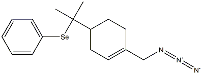 1-(Azidomethyl)-4-(1-methyl-1-phenylselenoethyl)-1-cyclohexene 结构式
