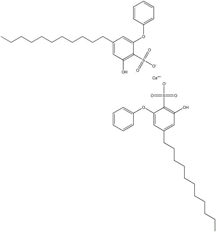Bis(3-hydroxy-5-undecyl[oxybisbenzene]-2-sulfonic acid)calcium salt,,结构式