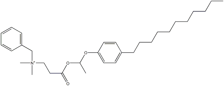 N,N-Dimethyl-N-benzyl-N-[2-[[1-(4-undecylphenyloxy)ethyl]oxycarbonyl]ethyl]aminium Structure