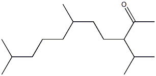 3-イソプロピル-6,10-ジメチルウンデカン-2-オン 化学構造式