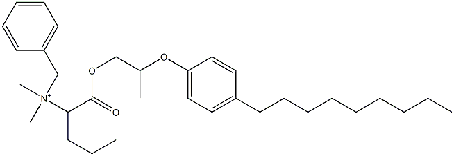 N,N-Dimethyl-N-benzyl-N-[1-[[2-(4-nonylphenyloxy)propyl]oxycarbonyl]butyl]aminium Struktur