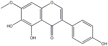 4',5,6-Trihydroxy-7-methoxyisoflavone Struktur