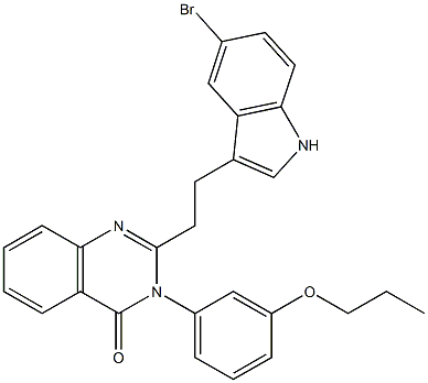 2-[2-(5-Bromo-1H-indol-3-yl)ethyl]-3-(3-propyloxyphenyl)quinazolin-4(3H)-one Struktur