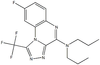 4-Dipropylamino-1-trifluoromethyl-8-fluoro[1,2,4]triazolo[4,3-a]quinoxaline,,结构式
