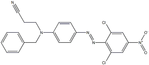 3-[N-Benzyl-4-(2,6-dichloro-4-nitrophenylazo)anilino]propiononitrile Struktur