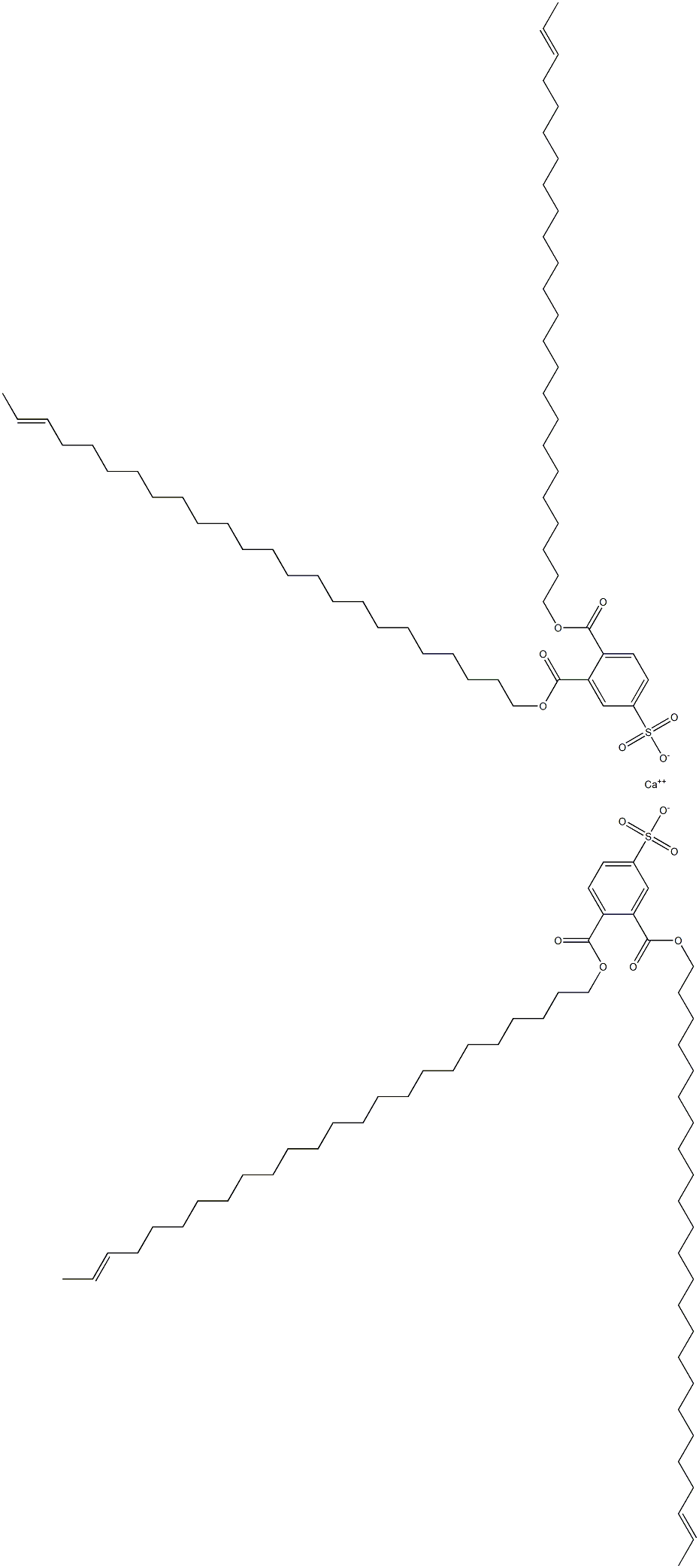 Bis[3,4-di(22-tetracosenyloxycarbonyl)benzenesulfonic acid]calcium salt,,结构式