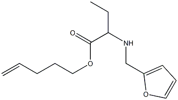 2-(Furfurylamino)butyric acid 4-pentenyl ester 结构式