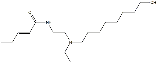 N-[2-[N-Ethyl-N-(8-hydroxyoctyl)amino]ethyl]-2-pentenamide Structure