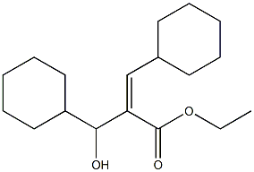 (Z)-2-(ヒドロキシ(シクロヘキシル)メチル)-3-シクロヘキシルプロペン酸エチル 化学構造式