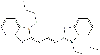 3-Butyl-2-[3-[3-butylbenzothiazol-2(3H)-ylidene]-2-methyl-1-propenyl]benzothiazol-3-ium Struktur
