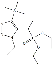1-エチル-4-(トリメチルシリル)-5-(1-(ジエトキシホスフィニル)エチル)-1H-1,2,3-トリアゾール 化学構造式