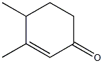 3,4-ジメチル-2-シクロヘキセン-1-オン 化学構造式