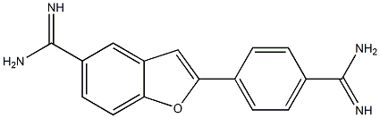 2-(4-Amidinophenyl)benzofuran-5-carboxamidine,,结构式