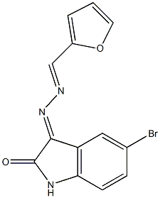 3-[2-(2-Furanylmethylene)hydrazono]-5-bromoindolin-2-one|