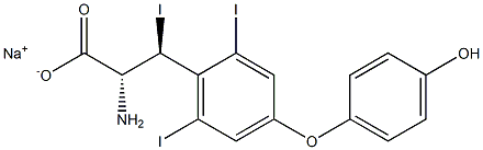 (2R,3S)-2-Amino-3-[4-(4-hydroxyphenoxy)-2,6-diiodophenyl]-3-iodopropanoic acid sodium salt,,结构式