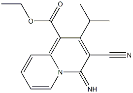 3-Cyano-2-isopropyl-4-imino-4H-quinolizine-1-carboxylic acid ethyl ester Struktur
