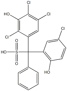 (3-Chloro-6-hydroxyphenyl)(2,4,5-trichloro-3-hydroxyphenyl)phenylmethanesulfonic acid Structure