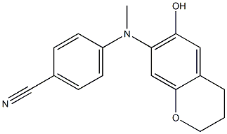 4-[[(3,4-Dihydro-6-hydroxy-2H-1-benzopyran)-7-yl]methylamino]benzonitrile 结构式