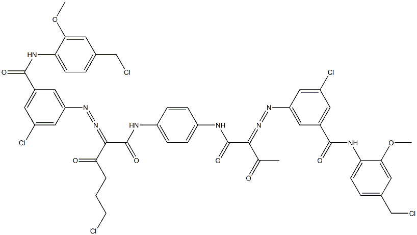 3,3'-[2-(2-Chloroethyl)-1,4-phenylenebis[iminocarbonyl(acetylmethylene)azo]]bis[N-[4-(chloromethyl)-2-methoxyphenyl]-5-chlorobenzamide]