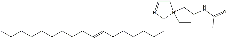 1-[2-(Acetylamino)ethyl]-1-ethyl-2-(7-heptadecenyl)-3-imidazoline-1-ium Struktur