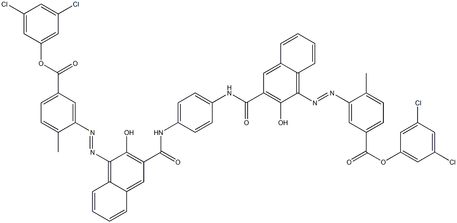  1,4-Bis[1-[[2-methyl-5-(3,5-dichlorophenoxycarbonyl)phenyl]azo]-2-hydroxy-3-naphthoylamino]benzene