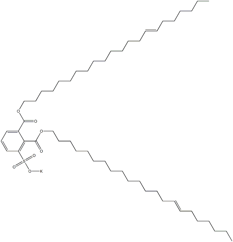 3-(Potassiosulfo)phthalic acid di(15-docosenyl) ester Struktur