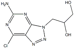 5-Amino-7-chloro-3-(2,3-dihydroxypropyl)-3H-1,2,3-triazolo[4,5-d]pyrimidine Structure