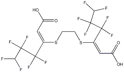 3,8-Bis(1,1,2,2,3,3-hexafluoropropyl)-4,7-dithia-2,8-decadienedioic acid 结构式