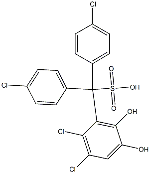 (2,3-Dichloro-5,6-dihydroxyphenyl)bis(4-chlorophenyl)methanesulfonic acid