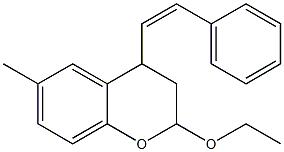 2-Ethoxy-3,4-dihydro-4-[(Z)-2-phenylethenyl]-6-methyl-2H-1-benzopyran