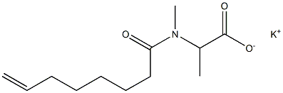 2-[N-Methyl-N-(7-octenoyl)amino]propionic acid potassium salt Structure