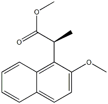 [S,(+)]-2-(2-Methoxy-1-naphtyl)propionic acid methyl ester Struktur