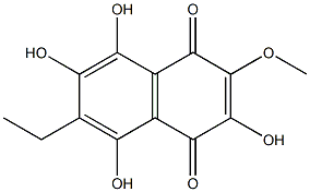  6-Ethyl-3,5,7,8-tetrahydroxy-2-methoxy-1,4-naphthoquinone