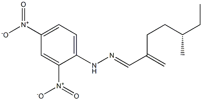 [S,(+)]-5-Methyl-2-methyleneheptanal 2,4-dinitrophenyl hydrazone 结构式