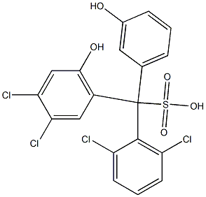 (2,6-Dichlorophenyl)(3,4-dichloro-6-hydroxyphenyl)(3-hydroxyphenyl)methanesulfonic acid