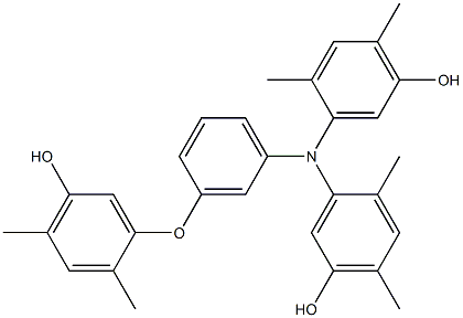 N,N-Bis(5-hydroxy-2,4-dimethylphenyl)-3-(5-hydroxy-2,4-dimethylphenoxy)benzenamine Structure